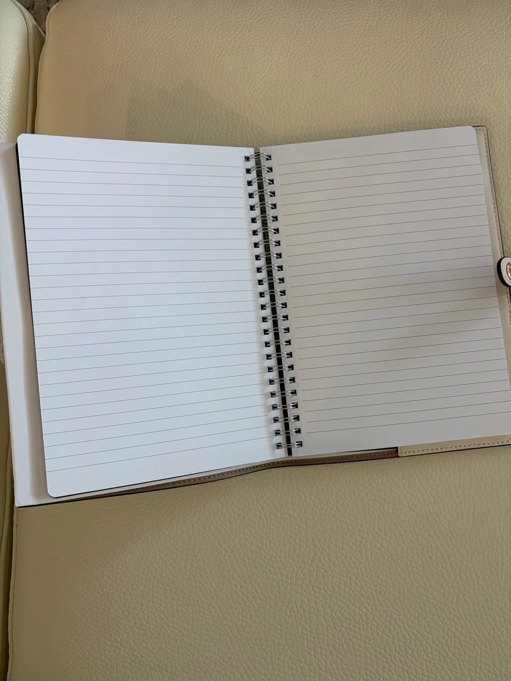 Coach White Leather Cherry Print notebook
